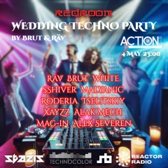 WEDDING TECHNO PARTY by BRUT & RÄV poster